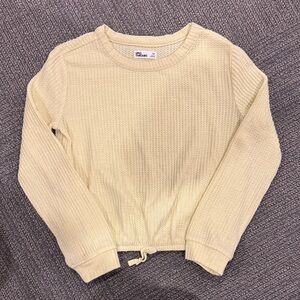 Epic Threads Kids Waffle Knit Cream Long Sleeve Tee